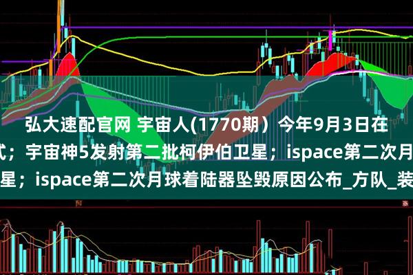弘大速配官网 宇宙人(1770期）今年9月3日在天安门广场将举行阅兵式；宇宙神5发射第二批柯伊伯卫星；ispace第二次月球着陆器坠毁原因公布_方队_装备