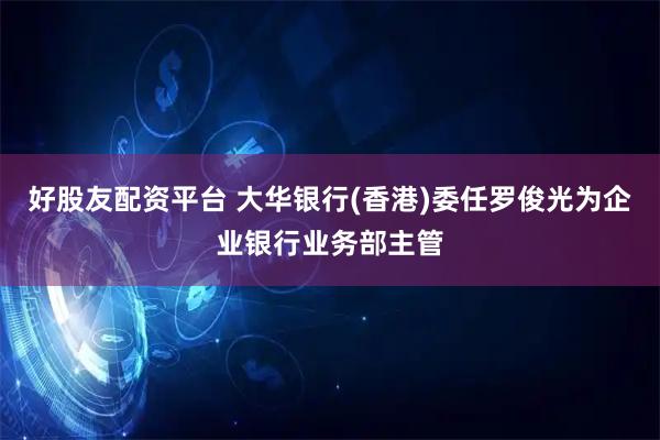 好股友配资平台 大华银行(香港)委任罗俊光为企业银行业务部主管